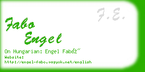 fabo engel business card